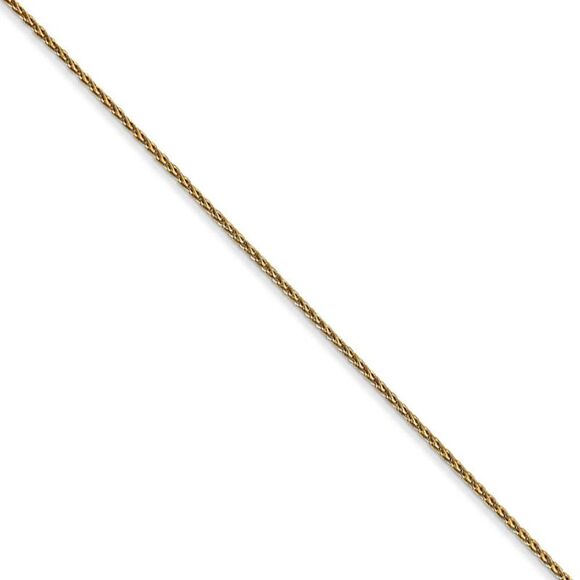 1mm, 14k Yellow Gold, Solid Parisian Wheat Chain Necklace, 20 Inch - Picture 1 of 8